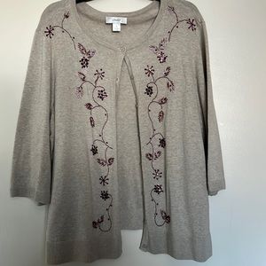 Check banks 2X large women’s Cardigan